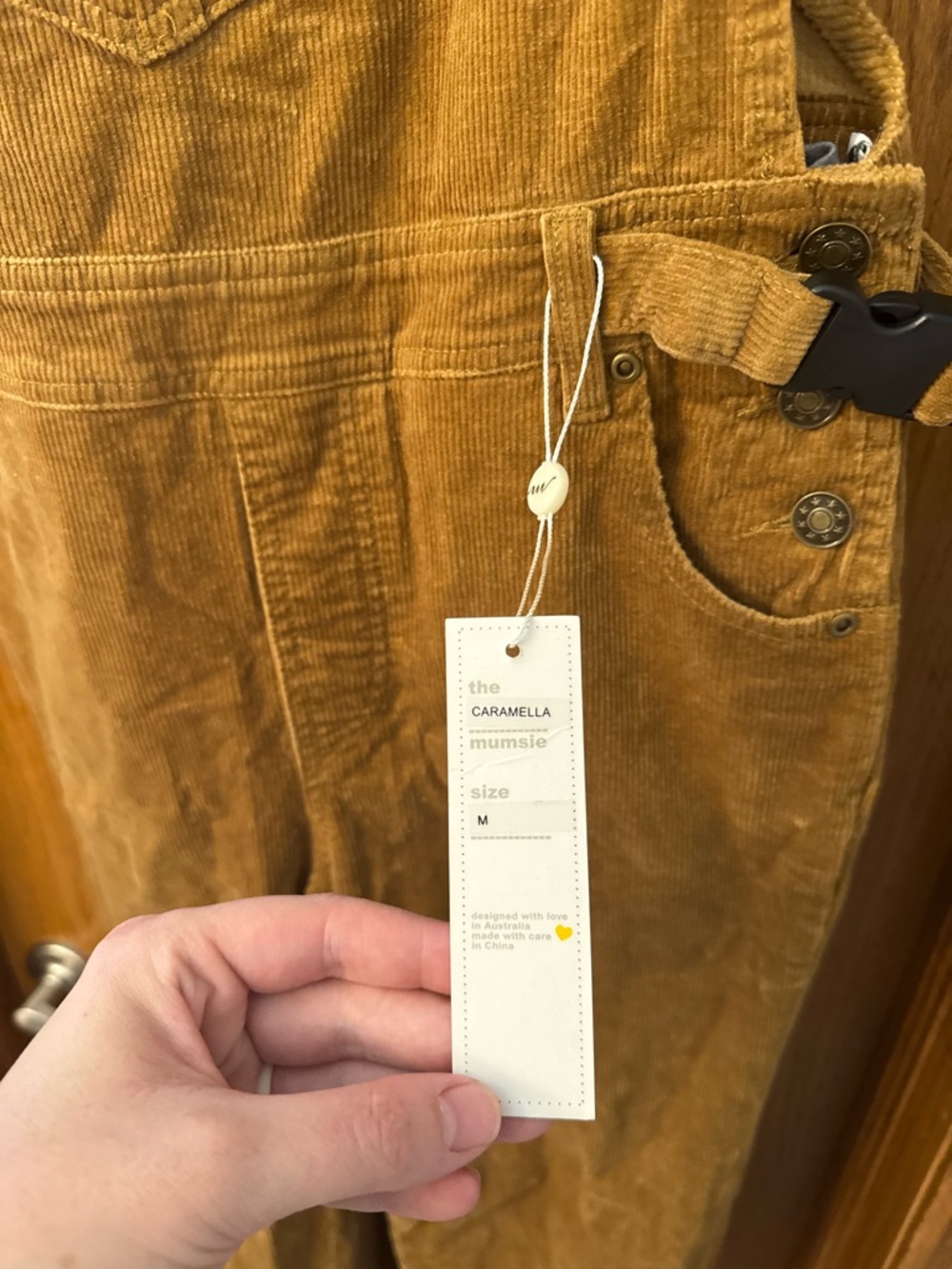 Mumsie “Carmella” Corduroy Overalls for Maternity and Baby Wearing - NWT - Picture 5 of 8